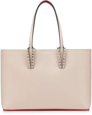 Christian Louboutin Cabata Small Calf Leather Tote Bag - Natural
