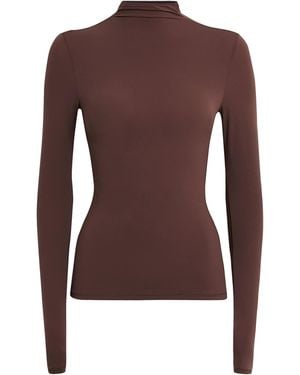 Skims Fits Everyone Rollneck Top - Brown
