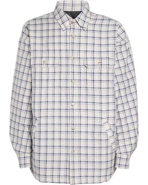 Willy Chavarria Check Quilted Overshirt - White