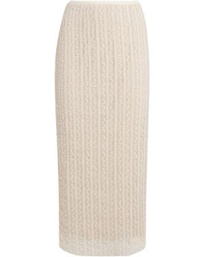 MAX&Co. Lace Midi Skirt - White
