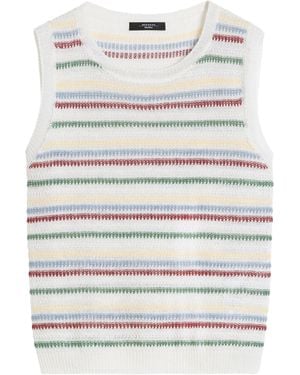 Weekend by Maxmara Linen Sweater Vest - White