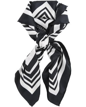 JOSEPH Large Silk Zenza Scarf - Black