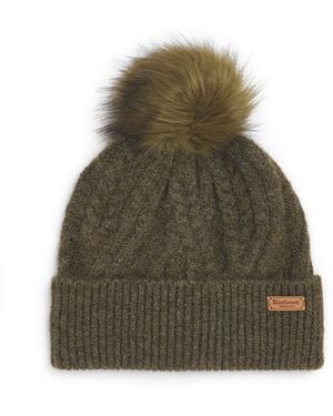 Barbour Pom-Pom Elsdon Beanie - Green