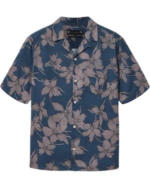 AllSaints Parterre Short-Sleeve Shirt - Blue