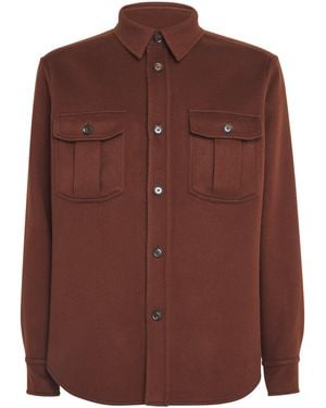 Brioni Wool-Cashmere Vagabond Overshirt - Brown