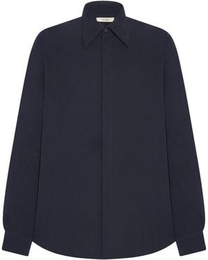 The Row Zadino Silk Shirt - Blue