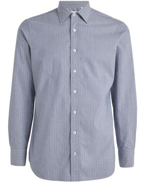 Lardini Cotton Stripe Shirt - Blue