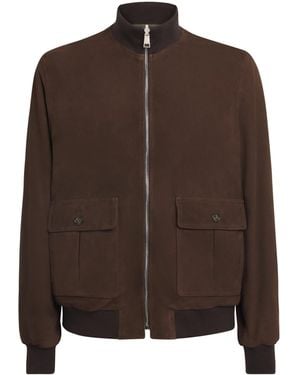 Valstar Suede Ino Reversible Bomber Jacket - Brown