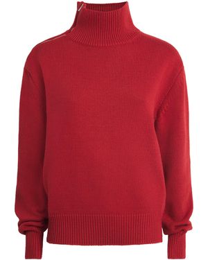 Source Unknown Zip-Shoulder Konny Sweater - Red