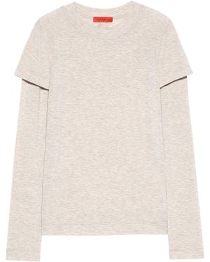 MAX&Co. Cotton Layered Long-Sleeve T-Shirt - Natural