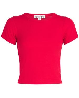 ÉTERNE Ribbed Baby T-Shirt - Pink