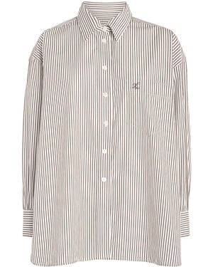 Suzie Kondi Cotton Poplin Stripe Kappa Shirt - White