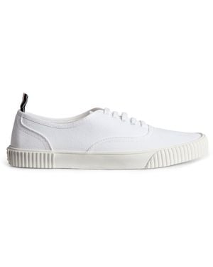 Thom Browne Canvas Vulcanized Heritage Trainers - White