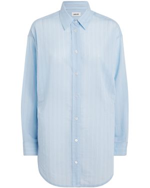 Agolde Cotton-Blend Sona Shirt - Blue