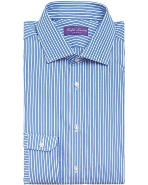 Ralph Lauren Cotton Stripe Dress Shirt - Blue