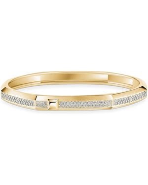 Messika Moderniste Medium And Diamond Pavé Bangle - Natural