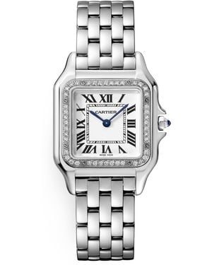 Cartier Medium Stainless Steel And Diamond Panthère De Watch - Metallic