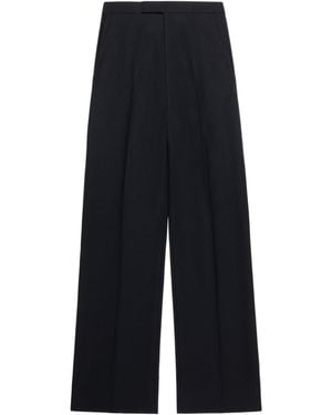 Tom Ford Virgin Wool Colbert Wide-Leg Pants - Blue