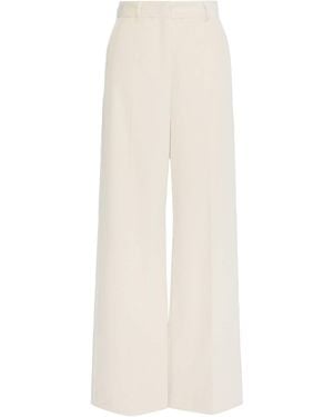 Weekend by Maxmara Corduroy Wide-Leg Trousers - White