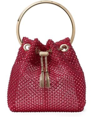 Jimmy Choo Embellished Bon Bon Top-Handle Bag - Red