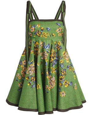 ALÉMAIS Linen Phyllis Mini Dress - Green