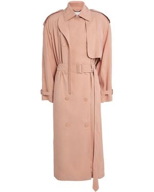 Stella McCartney Silk-Blend Trench Coat - Pink
