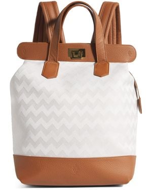 Eleventy Cotton Canvas Backpack - White