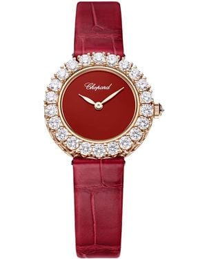 Chopard Diamond And Carnelian L'Heure Du Diamant Watch - Red