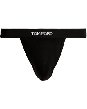 Tom Ford Logo Jock Strap - Black