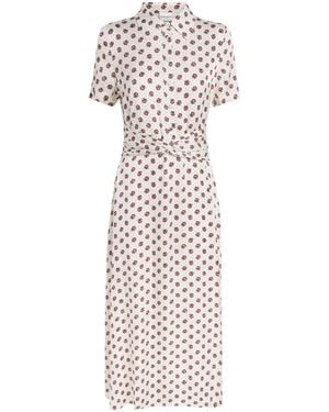 Claudie Pierlot Floral Maxi Shirt Dress - White