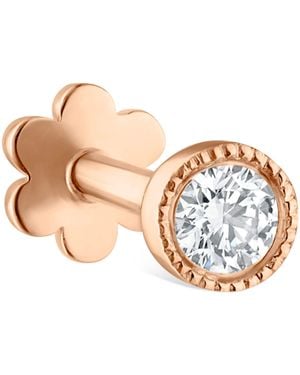 Maria Tash Scalloped Set Diamond Threaded Stud Earring - Metallic