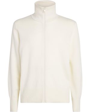 Sandro Wool Zip-Up Cardigan - White