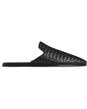 Bottega Veneta Leather Palazzo Slippers - Black
