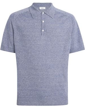 Eton Cotton-Linen Polo Shirt - Blue