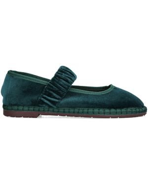 Flabelus Velvet Mafalda Espadrilles - Green