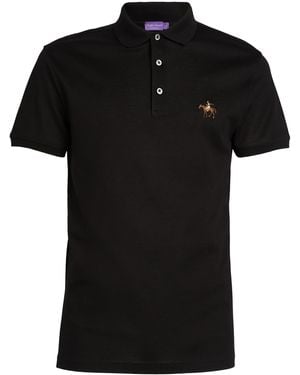 Ralph Lauren Cotton Logo Polo Shirt - Black