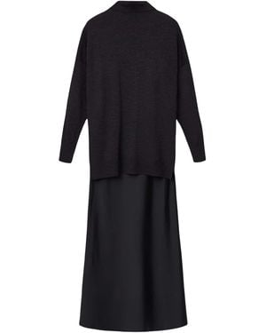 AllSaints Merino Wool Juno Jumper And Maxi Dress - Black
