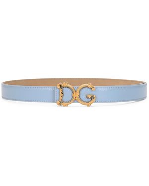 Dolce & Gabbana Calfskin Dg Girls Belt - Blue