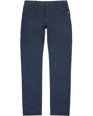 Pal Zileri Cotton-Linen-Blend Straight Jeans - Blue