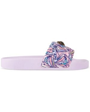 Kurt Geiger Meena Eagle Slides - Purple