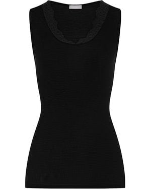 Hanro Wool-Silk Tank Top - Black