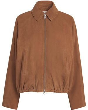 Herskind Suede Ray Bomber Jacket - Brown