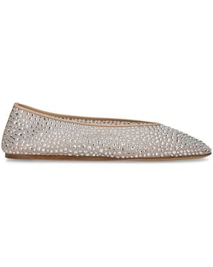 Le Monde Beryl Crystal-Embellished Luna Ballet Flats - Gray