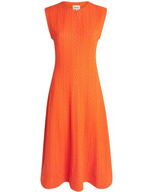 ME+EM Curling Cross Midi Dress - Orange