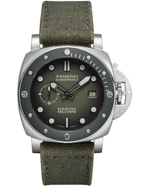 Panerai Stainless Steel Submersible Marina Militare Watch - Grey