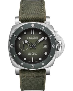 Panerai Stainless Steel Submersible Marina Militare Watch - Grey