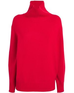 Maje Cashmere-Blend Rollneck Jumper - Red