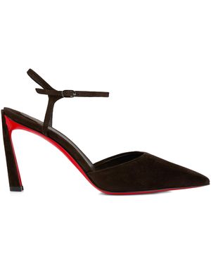 Christian Louboutin Condora Riviera Veau Velours Court Shoes 85 - Brown