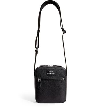 Polo Ralph Lauren Pebbled Leather Cross-Body Bag - Black