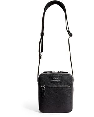 Polo Ralph Lauren Pebbled Leather Cross-Body Bag - Black